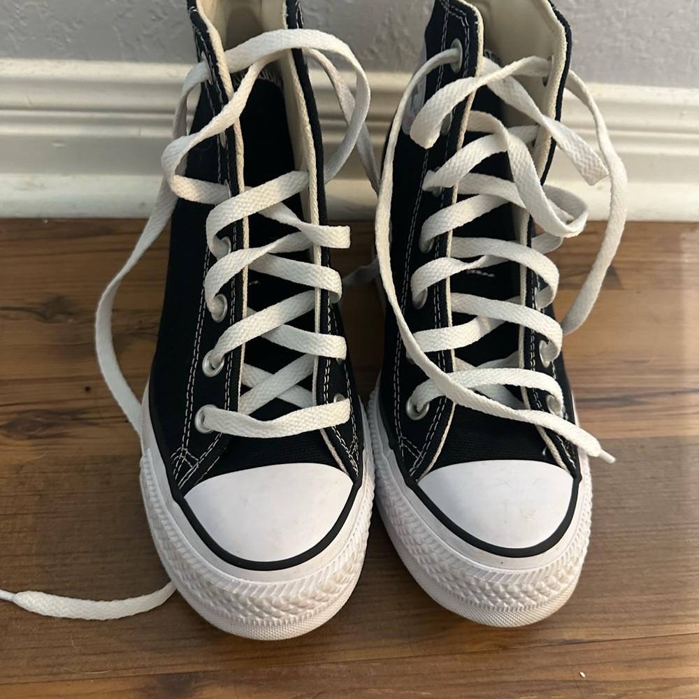 Chuck Taylor All Star Lift Platform Canvas Black and White High-Top Sneakers